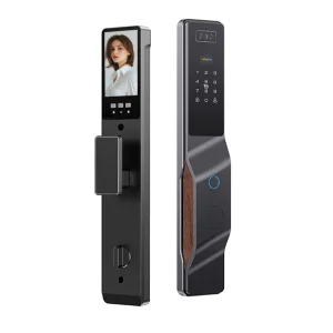 Wholesale 2026 AI 3D Face Recognition Smart Lock with HD Camera Video Intercom 15mm Ultra-thin Digital Door Lock for Saudi Villa