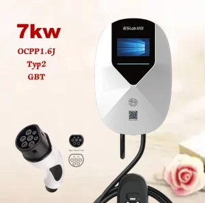 EV Charge Infrastructure Wall Pole Mounted Type 2 Gbt Commercial Home Use 7kw 11kw 22kw Electric Vehicle Car Battery Fast AC EV Charger Charging Station