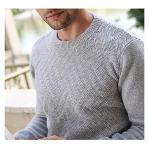 Hot Selling 100% Cashmere Sweater Cashmere Wool Blended Crew Neck Custom Sweater