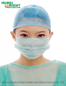 3ply Uso hospitalario de mascarilla facial desechable de no tejido con lazo para las orejas, uso médico, mascarilla de alta filtración