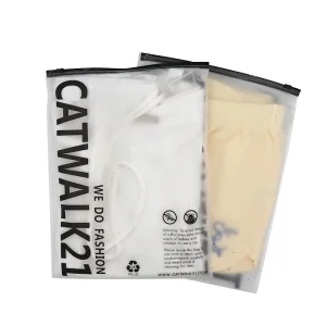 Bolsa de ropa de plástico PVC transparente con logo
