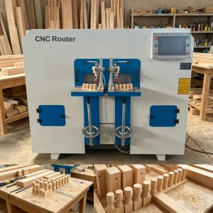 Multifunction Woodworking High Precision Dual Worktables Automatic Round Square Tenoning Mortising Machine for Carpentry