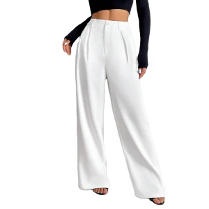High Waist Wide Leg Casual Pants