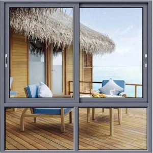 Ventana deslizante negra