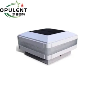 Opulent White and Black Solar Deck Patio Light