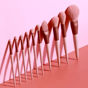 Premium Synthetic Hair Pink Brushes
