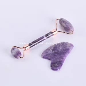 Natural Stone Massage Tool Set Roller Facial and Guasha Scrapping Plate Tool and Mushroom Message Set