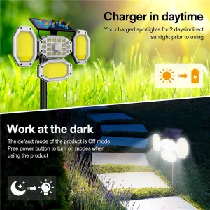COB LED Solar Wall Light