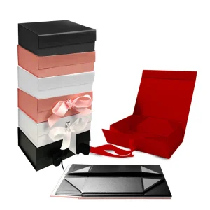 Luxury Gift Box Cardboard Packaging Ribbon