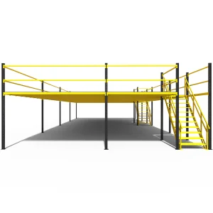 High-Capacity Warehouse Attic Corrosion Protected 800-1500kg Steel Mezzanine Floor Rack