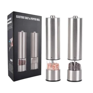 Wholesale Stainless Steel Ceramic Core Electric Adjustable Salt Pepper Grinder Set with Light Manufacturer, Factories