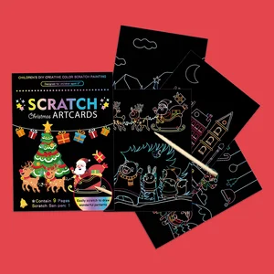 DIY Christmas Scratch Art Paper Kit
