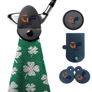 Embroidered Waffle Golf Accessories Golf Towel Magnet for Golf Towel With Cleaning Brush