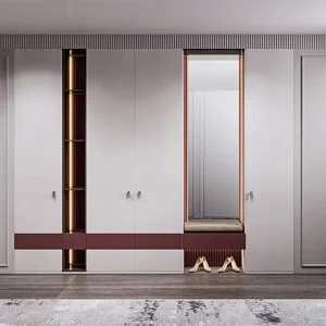 Sleek Minimalist White Wardrobe with UV Lacquered Finish