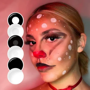 Hot Sale Pseyeche Black Out Halloween Contact Lens Pseyeche Hollywood Cosplay Soft Lens White Web Lentilles De Contact En Gros