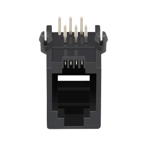 Through Hole Side Entry Dip Tab up 1x1 Port 6P6C RJ11 Connector Jack