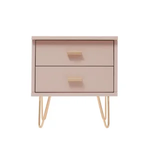 Pink Painted Wood Nightstand