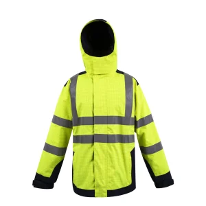 Flame Retardant Anti-Static Thermal Winter High-Temperature Polyester Firefighter Safety Jacket Reflective Building Fireproof CE