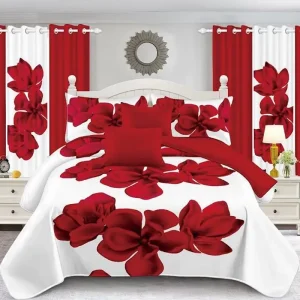 OEM/ODM Red Quilted Bed Sheet Set
