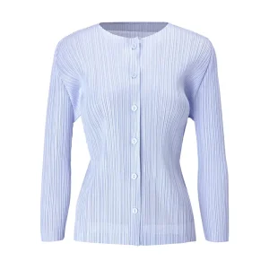 Wholesale Pleated Long Sleeve Button Up Cardigan Factory, Factories