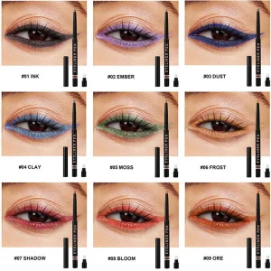 Black Matte Gltter Custom Logo Cream Herbal Waterproof Eyeliner Pencil No-Logo Erasable Long-Lasting for Makeup Wholesale