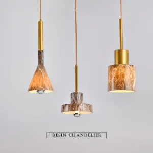 Modern Nordic Resin Poly Decorative Hanging Lamp Terrazzo Lighting