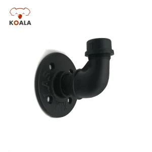 Industrial Style Wall Mounted Bathroom Black Steel Single Robe Hook
