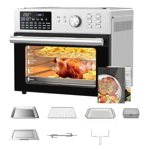 Electric 30L Air Fryer Toast Oven Dual-Cook Function