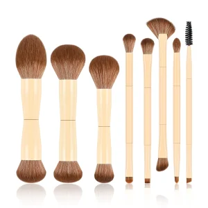 Conjunto de Pincéis de Maquiagem Dupla Face de Alta Qualidade Vegano 8PCS