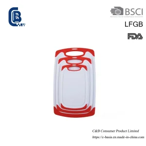 3-Piece Heavy-Duty Plastic Chopping Board Set - Dishwasher Safe, for Veggies &amp; Fruits