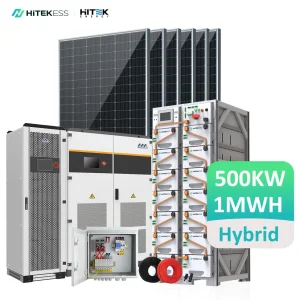 Hitek Commercial Hybrid Solar Energy System 100kw 100kVA 500wk 200kwh 1nwh All in One Solar System Storage Battery Cabinet