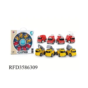 Children Toys Simulation Die Cast Car Alloy Fire Truck Army Metal Truck Gift Package