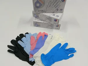 Blue Disposable Nitrile Gloves Latex Free Chemical Resistant Industrial Grade