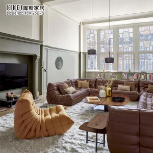 Conjunto de Sofás de Canto Togos de Couro 2 3 Assento Bean Bag Tatami Piso Sofá Individual Cadeira Sofá Preguiçoso