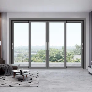 Self Cleaning TiO2 Coated Glass Low Maintenance Aluminum Sliding Door
