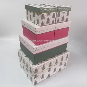 Custom Golden Foil Christmas Holiday Wedding Paper Gift Box Cosmetic Toy Game Packaging Storage Keepsake Perfume Rigid Boxes Packing Box