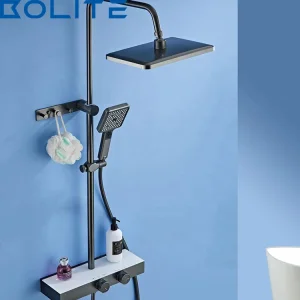 Simple Smart Bathroom Shower System Thermostatic Shower System with Temperature Display