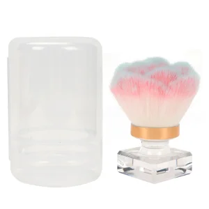 Pink Rose Soft Kabuki Makeup Brush Set Flat Brush for Foundation Concealer Eyeliner Nail Dust Powder Remover