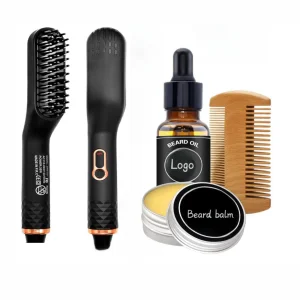 Multifunctional Electric Straightening Comb Curler Kit Fast Heating Beard Styling Tools for Grooming