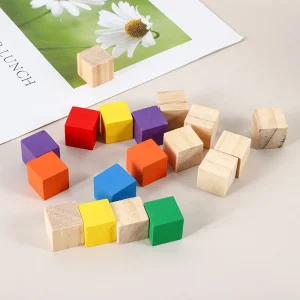 China Manufacturers Lotus Cube Building Blocks Elementary School Students Math Teaching Aids Colored Wooden Block Toys
