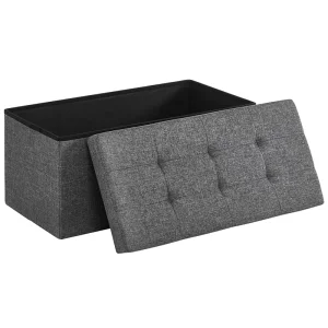 Folding Storage Ottoman Bench