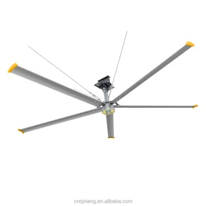 QX Industrial HVLS Ceiling Fan 10ft-16ft AC 220V High Volume Low Speed Aluminum Alloy 5 Blades Motor Remote Control Warehouse