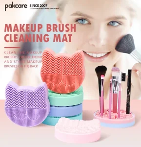 2 in 1 Silicon Design Makeup Brush Cleaning Mat