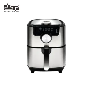 DSP New High Speed Easy Clean 4.5L Square Stainless Steel Electric Air Fryer Without Oil for Household &amp; Hotel Use