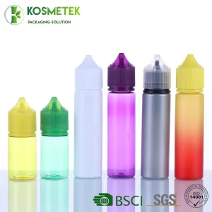 Empty pet plastic e liquid bottle