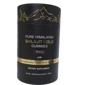 Gold Shilajit Gummy Candy Dietary Fiber Pure Himalayan Organic Shilajit Fudge Healthcare Supplement Shilajit Gummies