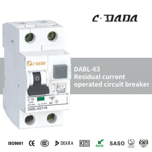 DABL-63 Residual Current Operated Circuit Breakers With Overcurrent Protection 1P+N 240V RCBO Electronic Type