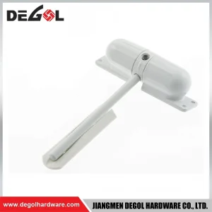 Surface Mounted Door Closer White Spring Loaded Adjustable Automatic Fire Rated