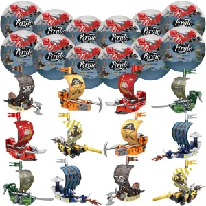 DIY Easter Eggs Pirate Ship Mini Building Toy