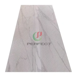 Vertical Stripes Design Marble Texture UV Board 3D Deign Stone Plastic Composite Sheet Matte Surface UV Marble Board